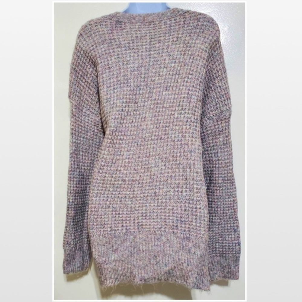 New Falls Creek Sweater Womens Plus 3X Hi Low Purple Grey Ombre Fuzzy Knit NWT - Picture 8 of 16